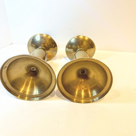 Brass Tall Vintage Candle Holders - Picture 13 of 14